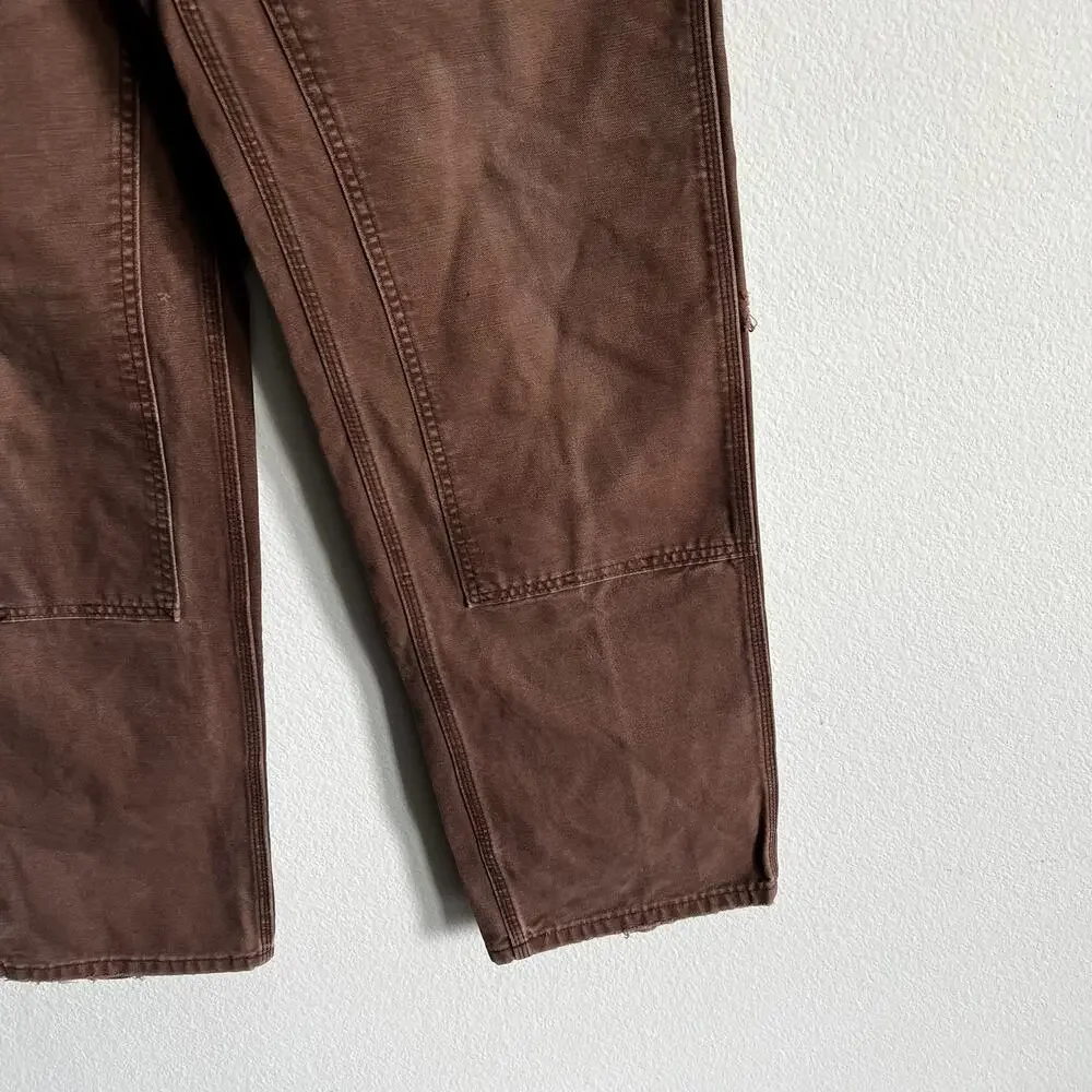 Carhartt B136 CHT brown double knee work wear carpenter pants